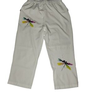 Dragonfly Print Pants Elastic‎ Waist Casual Comfy Lounge Trousers XXL